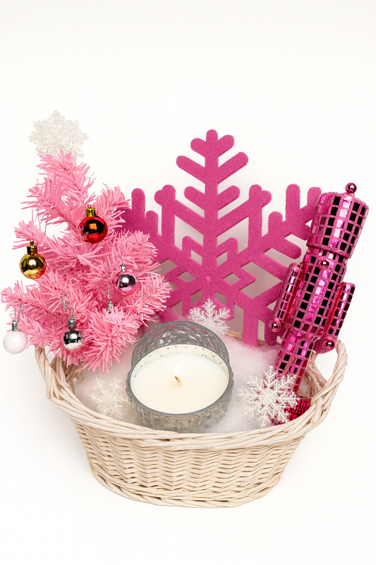 Pink Wonderland Holiday Basket