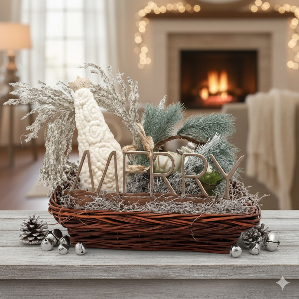 Modern Merry Holiday Basket